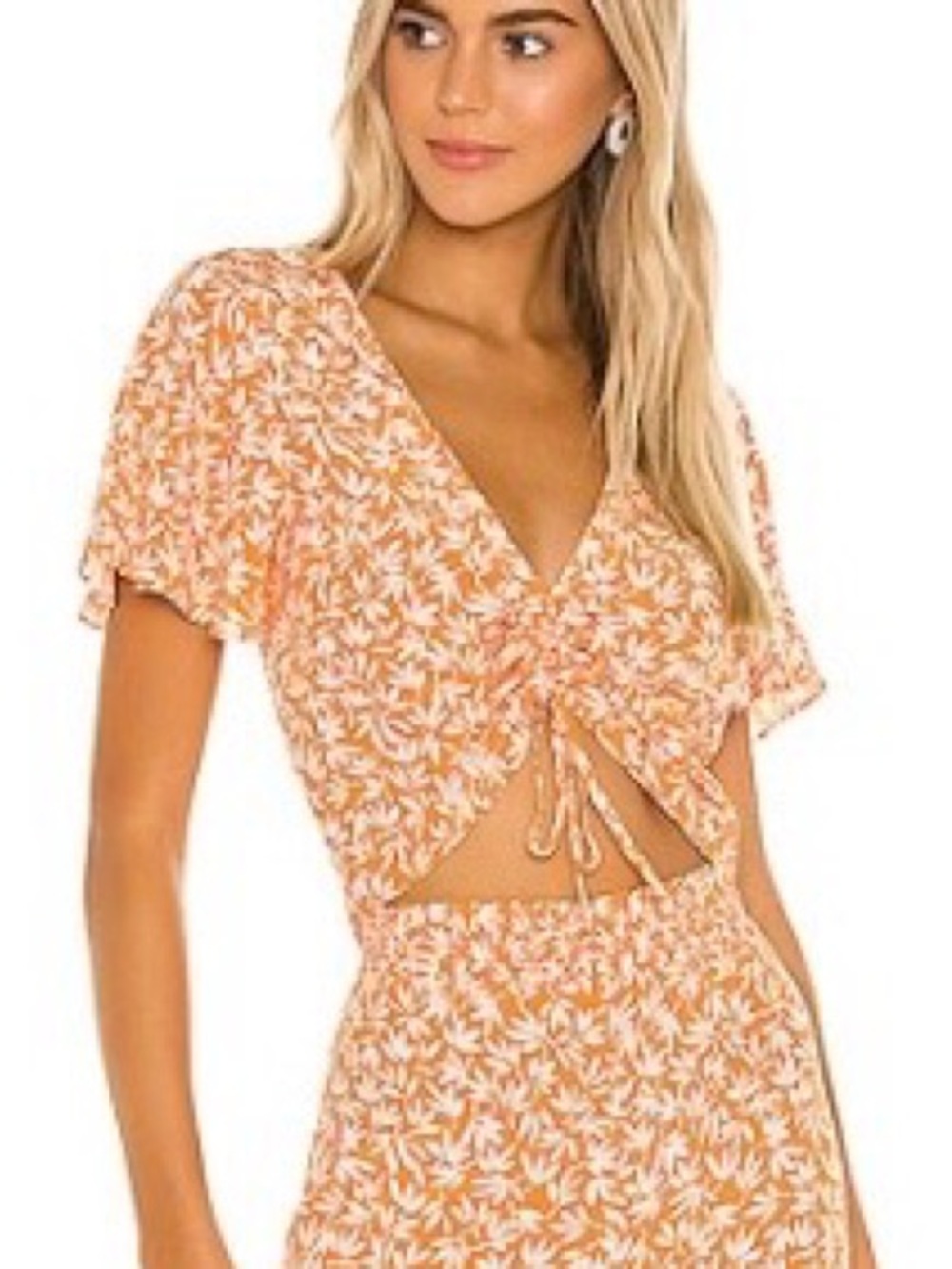 Privacy Please Coco Top in Orange Cabana Floral Top